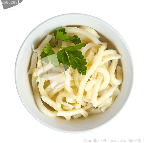 Image of pasta plate isolated isolated a on white background clipping pat