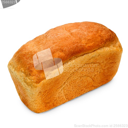 Image of loaf of bread russian isolated on white background