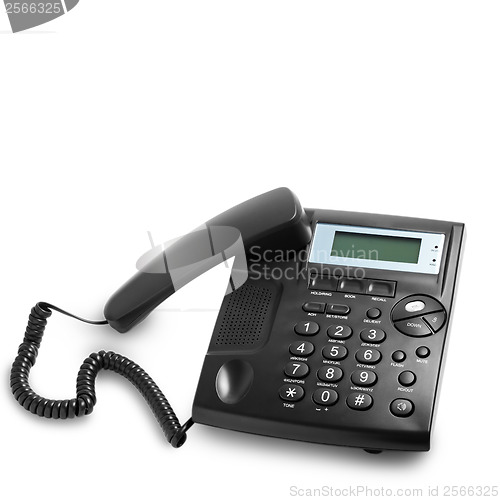 Image of modern phone call with cord isolated 