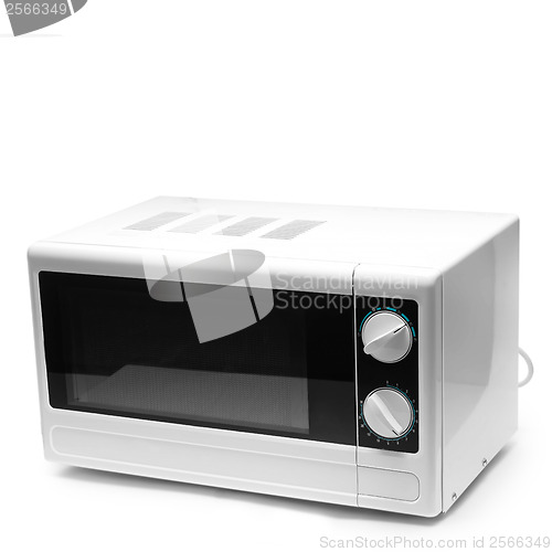 Image of microwave oven for a meal isolated on white background