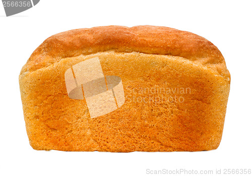 Image of russian loaf of bread isolated on white background (clipping pat