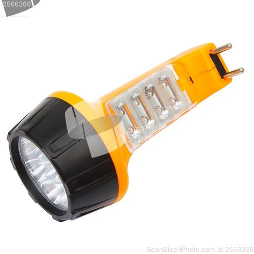 Image of electric flashlight pocket isolated on white (clipping path)