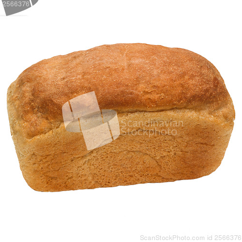 Image of loaf of bread russian isolated on white background