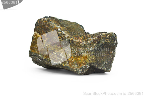 Image of stone isolated white background natural rock granite solid bould