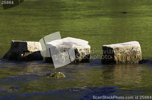 Image of 3 stepping stones in river