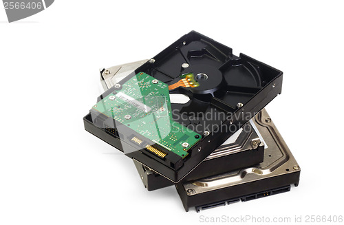 Image of s-ata hard drive isolated on white background