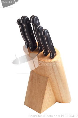 Image of set of knives for kitchen is isolated