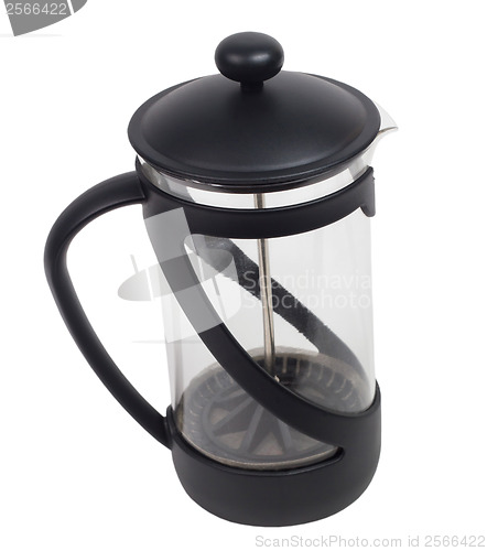 Image of teapot kettle glass tea shiny plastics isolated clipping path