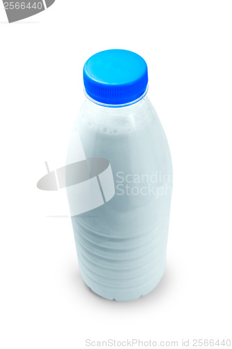 Image of plastic bottle milk isolated on white