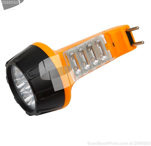 Image of flashlight electric pocket isolated on white background clipping