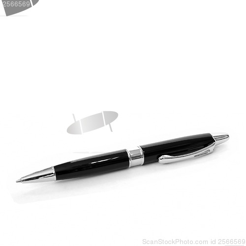 Image of black ballpoint pen for writing
