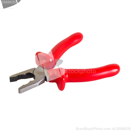 Image of pliers red isolated