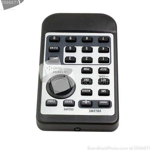 Image of tv black remote control car radio from isolated (clipping path)