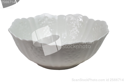 Image of plate empty for food white isolated clipping path