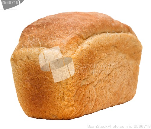 Image of loaf of bread russian isolated on white background clipping path