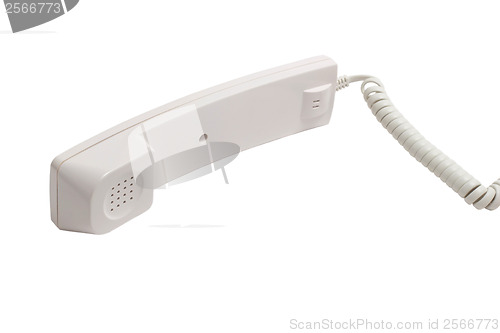 Image of telephone phone communication tube cable connection isolated cli