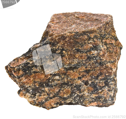 Image of granite brown stone isolated on white background (in my portfoli