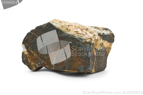 Image of granite stone striped isolated on white background (in my portfo