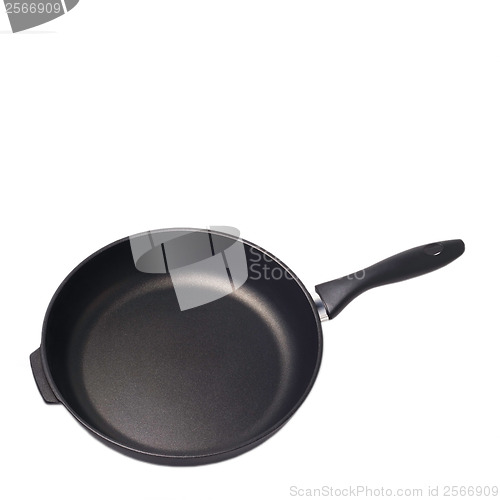 Image of black pan kitchen isolated on white background