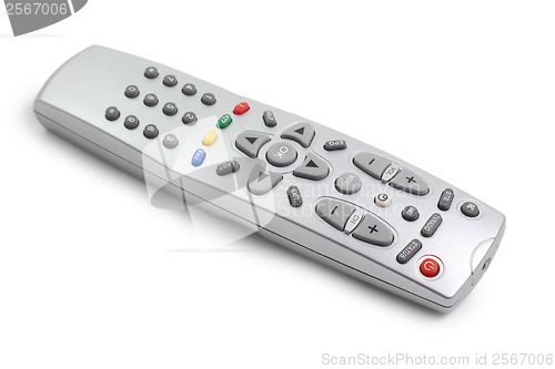 Image of TV remote control isolated on white background