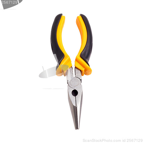 Image of yellow pliers tool isolated