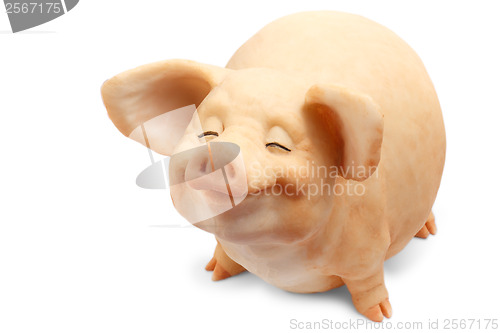 Image of pig figurine isolated on white background