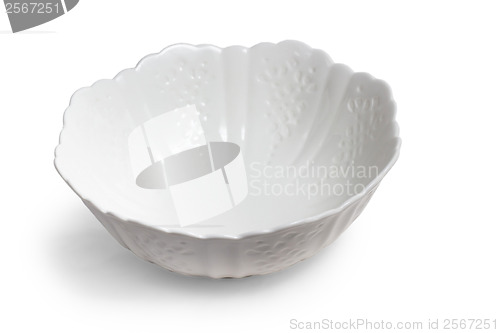 Image of plate for food white isolated