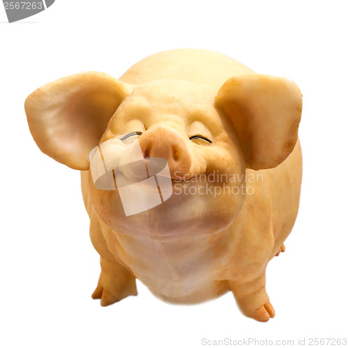 Image of dirty pig isolated figure on a white background