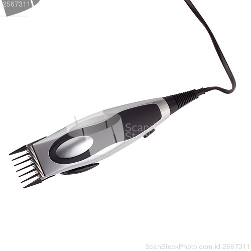 Image of black hair clipper isolated