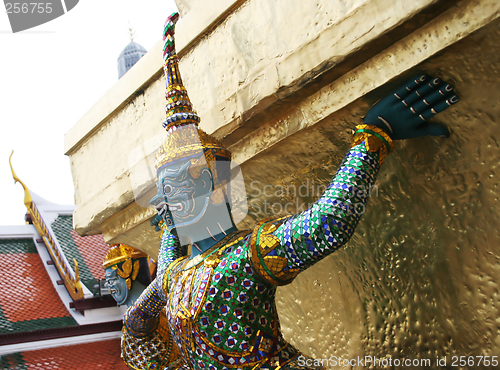 Image of Statues at the Grand Palace, Bangkok, Thailand.