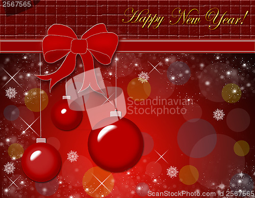 Image of Christmas ornament. Vector background card