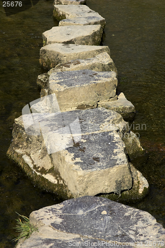 Image of Stepping stones across river