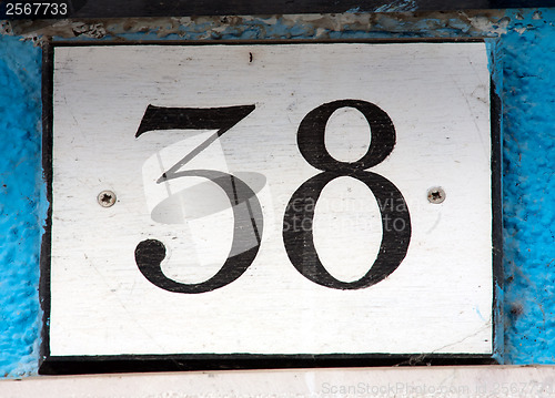 Image of house number sign