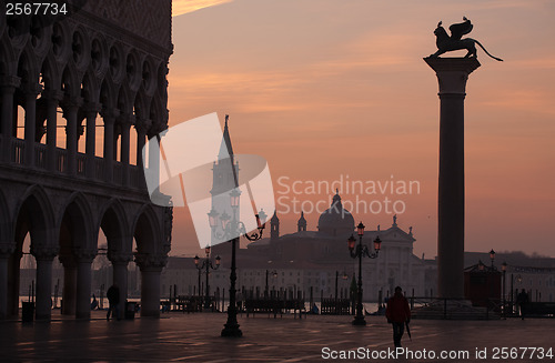 Image of sunrise at San Marco square in Venice