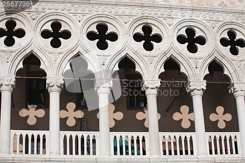 Image of Doge's Palace facade closeup