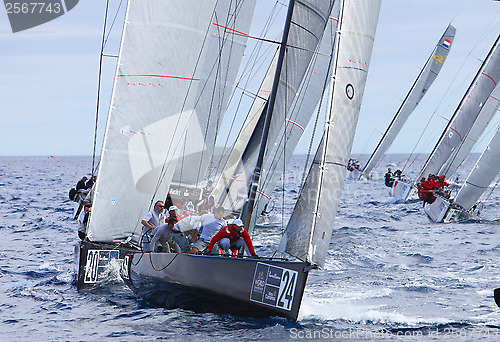 Image of LANZAROTE, SPAIN - NOVEMBER 19: RC44 Class Association on Day 4 