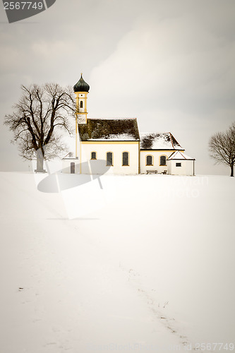 Image of winter scenery church