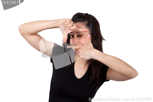 Image of Woman make frames