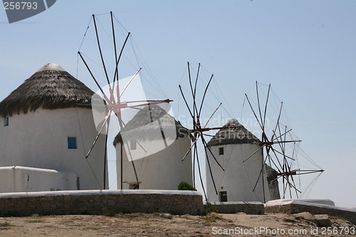 Image of windmills in myconos