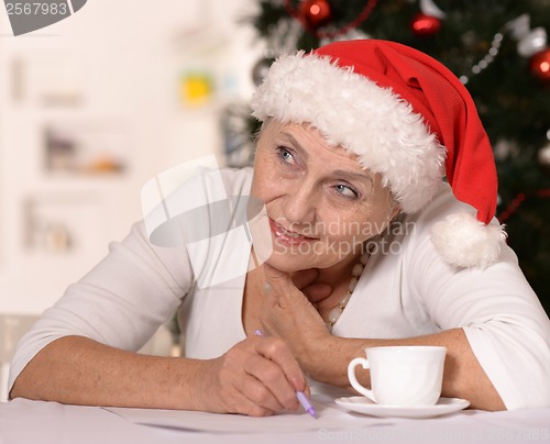 Image of Elderly woman with gift