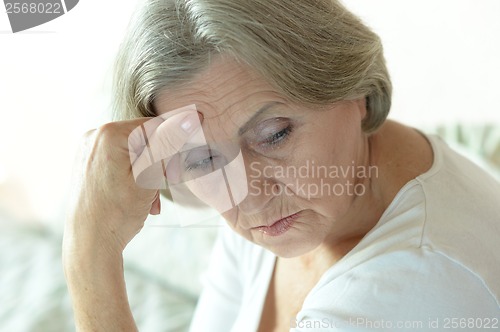 Image of Senior sad woman