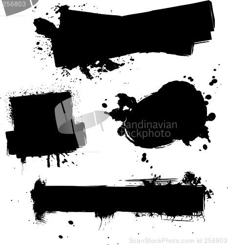 Image of four ink splat