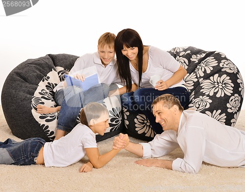 Image of Family spending time at home