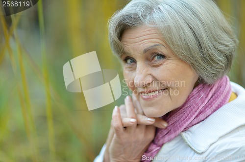 Image of Senior woman on nature