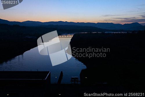 Image of The river by sunset