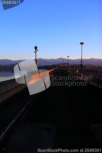 Image of The dam by sunset