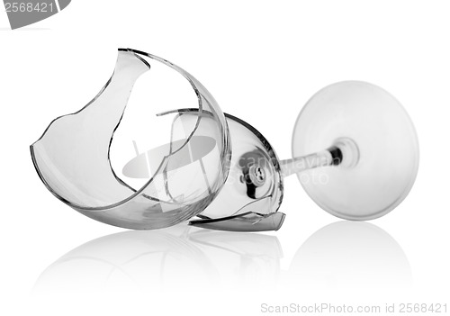 Image of Broken wine glass