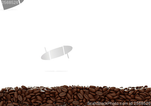 Image of Heap of Coffee beans isolated 