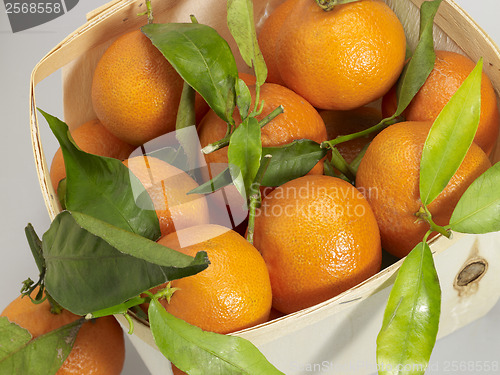 Image of crate with orange fruits