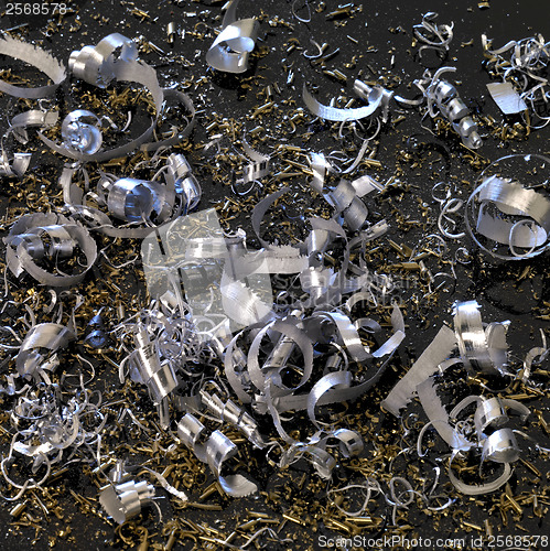 Image of metallic swarf